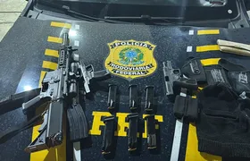 PRF prende casal transportando armas de fogo e munições no Rio de Janeiro