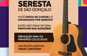 São Gonçalo abre inscrições para 2º Festival de Seresta