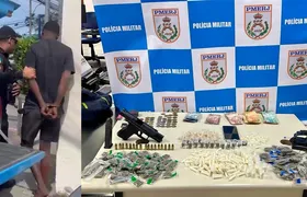 Suspeito é preso vendendo drogas na Comunidade da Estação, em Maricá