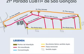 Trânsito em São Gonçalo terá interdições para Parada LGBTI+