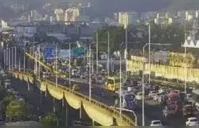 Trânsito lento na Ponte Rio-Niterói e BR-101 no sentido Rio