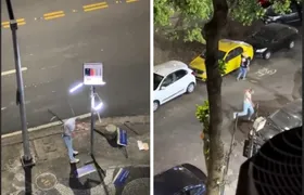 Turista norueguês é flagrado destruindo patrimônio público em Copacabana