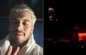 Zé Felipe desabafa durante show em Portugal: 'Se eu fosse cantor romântico nesses últimos dias, já tinha morrido'