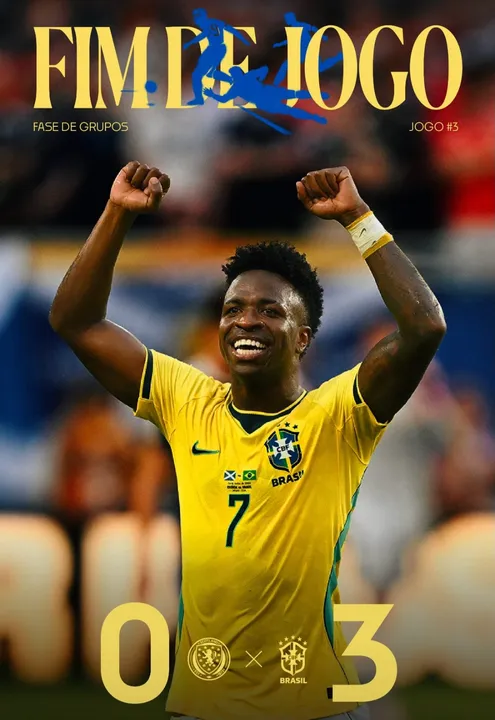 Vini Jr. maecou duas vezes e se aproximou da artilharia da Copa com 4 gols. Messi tem 5