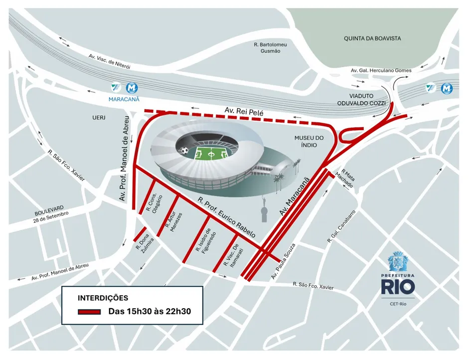 Técnicos da CET-Rio, no Centro de Operações e Resiliência (COR-Rio), irão monitorar toda a movimentação do trânsito por meio das câmeras