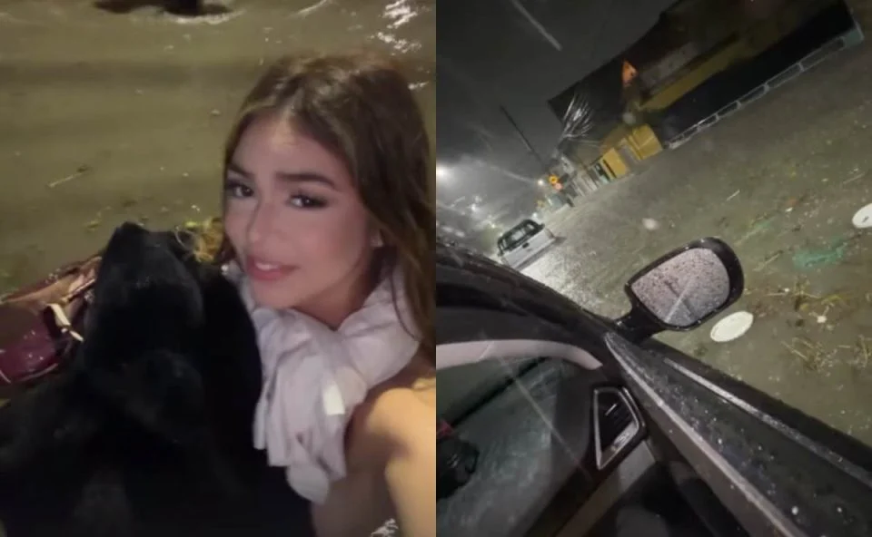 Melody mostrou a situação do carro alugado