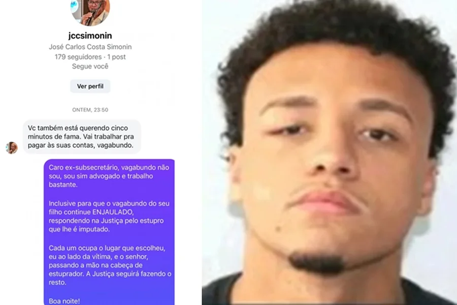 O ex-gestor escreveu: “Você também está querendo cinco minutos de fama. Vai trabalhar para pagar as suas contas. Vagabundo”