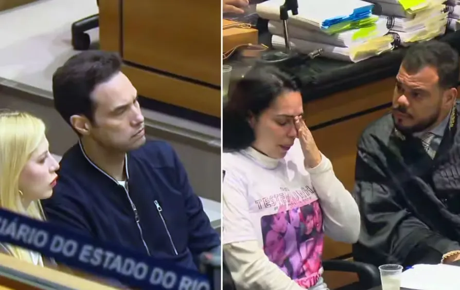 Jairinho, ex-vereador e Monique Medeiros, mãe da vítima, no banco de réus