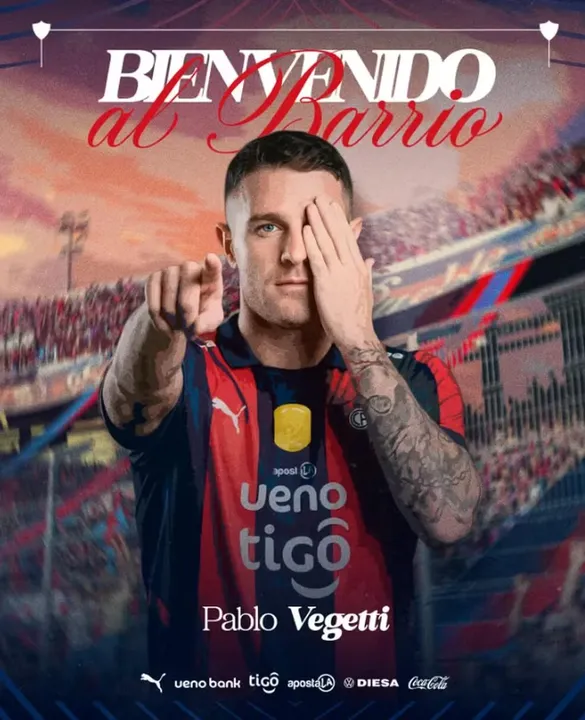 Clube  paraguaio  anunciou contratação do atacante argentino nesse sábado (17)