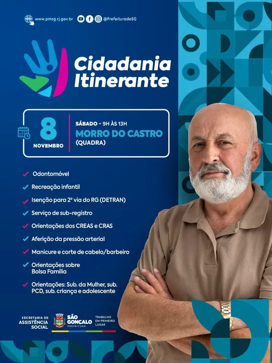 A ação  vai oferecer serviços gratuitos de saúde e reforça a campanha Novembro Azul