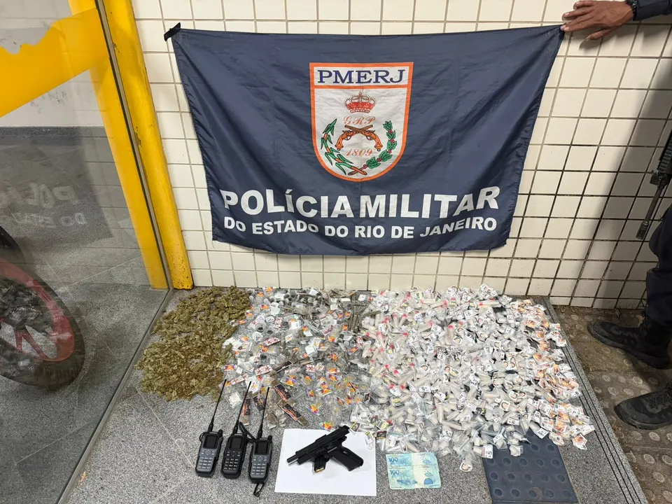 Material apreendido na ação