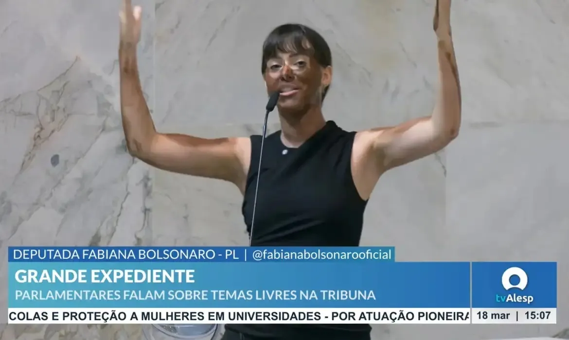 Deputada estadual de São Paulo Fabiana Bolsonaro (PL) fez blackface