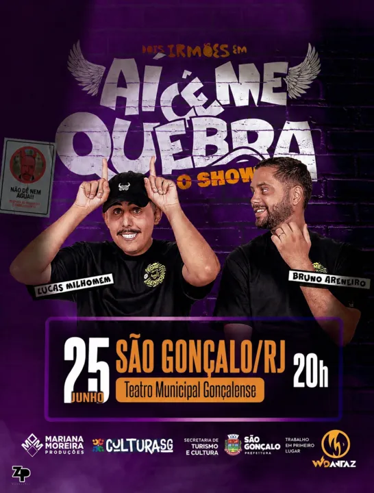 Conhecidos como “Dois Irmãos”, Lucas e Bruno conquistam a plateia ao unir estilos diferentes de comédia