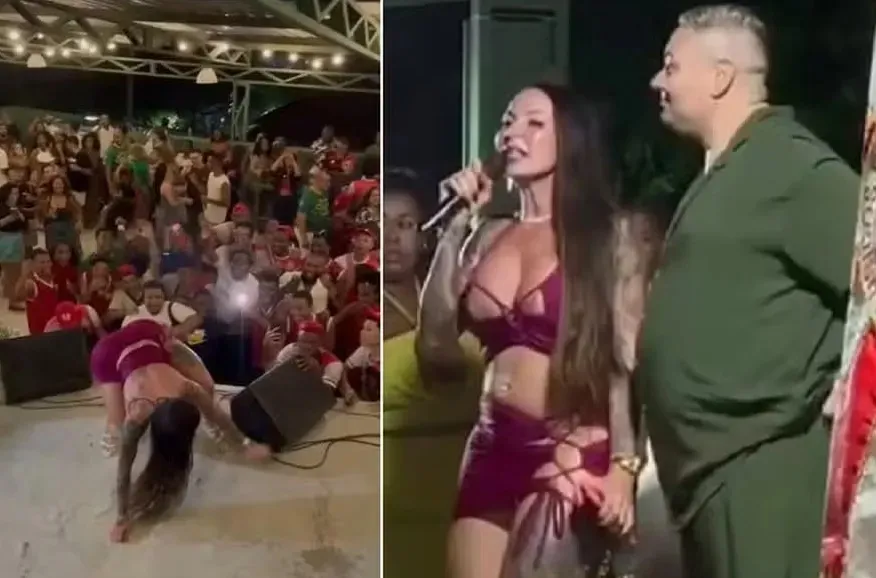 Elisa Sanches dançou funk sem calcinha durante sua apresentação como rainha de bateria
