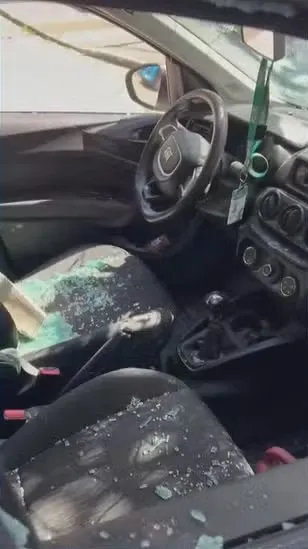 Empresa de internet teve carro apedrejado em Várzea das Moças, em Niterói