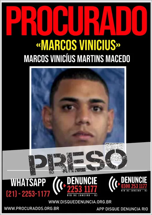 Marcos Vinicius estava foragido da justiça