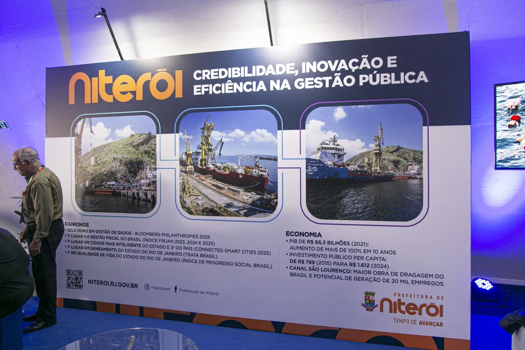O evento Tomorrow Blue Economy conta com palestras, stands, passeios na Baía de Guanabara, entre outras ações para discutir economia azul na cidade de Niterói