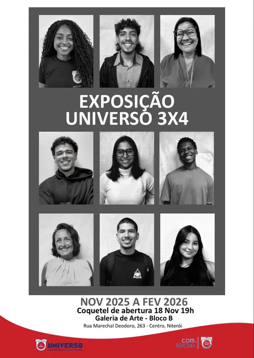 Exposição Universo 3x4, acontece na Galeria de Artes, no Bloco B