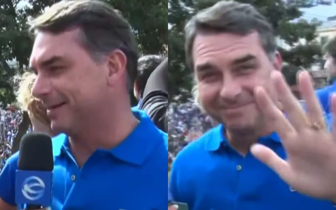 Flávio disse que foi ao evento para 'orar pelas famílias do país'