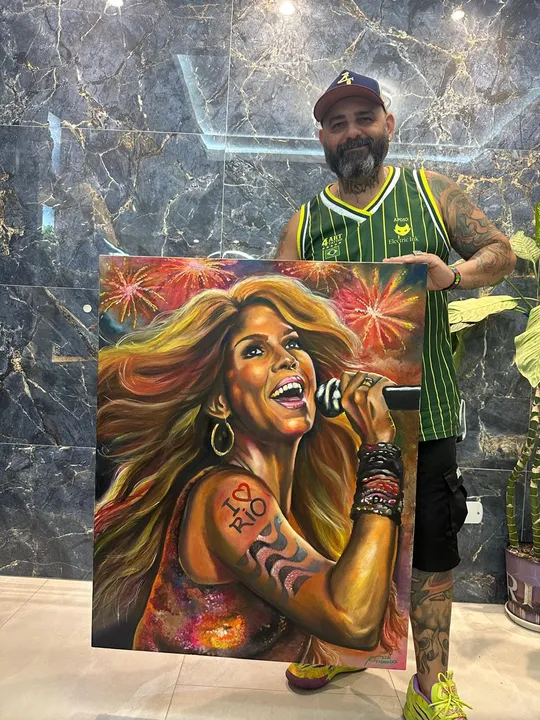 Gilson fez quadro em homenagem a cantora