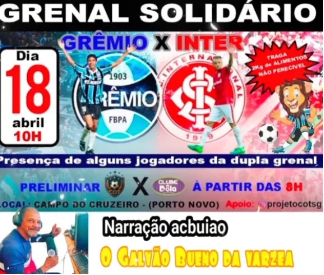 Só é necessário levar um alimento