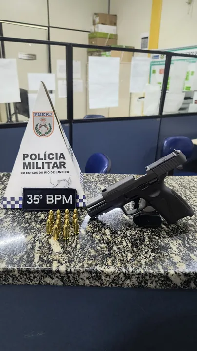 Arma apreendida durante ação da Polícia Militar
