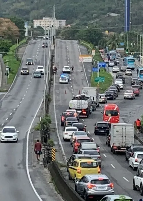 O trânsito da região ficou congestionado