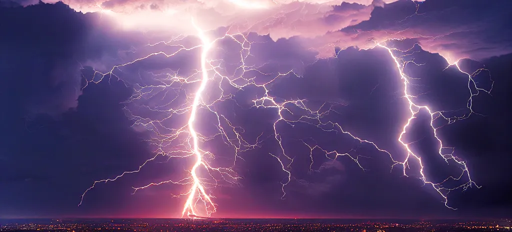 No mesmo intervalo de 2025, foram contabilizadas 81.673 descargas atmosféricas