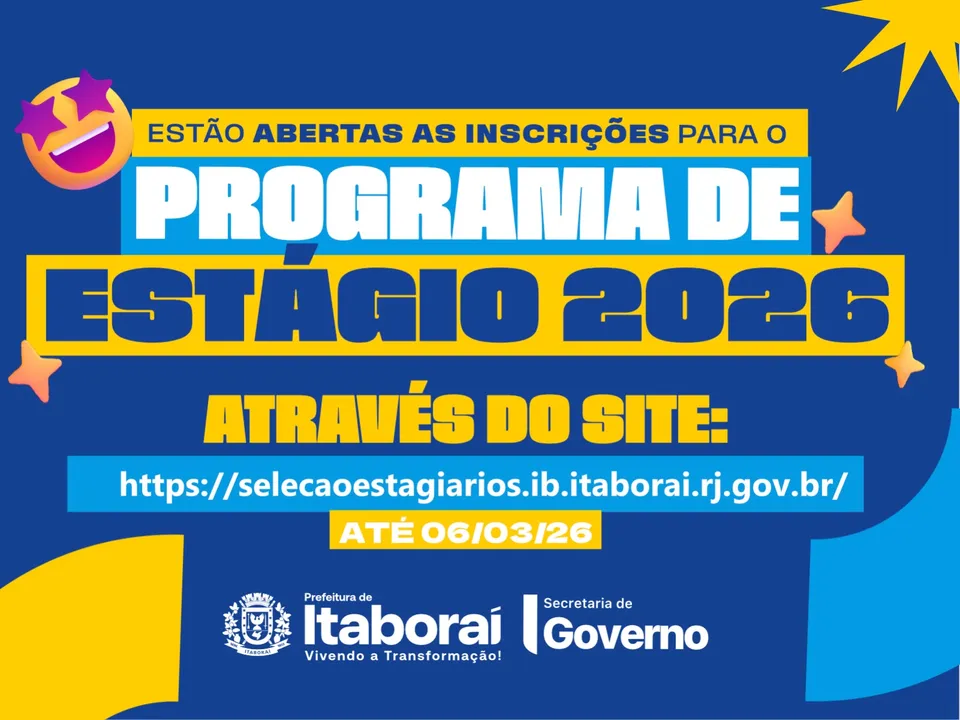 O Programa de Estágio Itaboraí 2026 oferece centenas de vagas distribuídas em diversas secretarias municipais