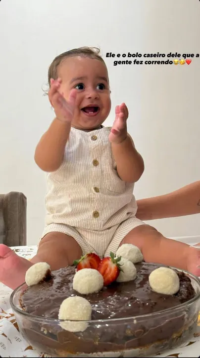 Rás ganhou um bolo caseiro feito pela mãe