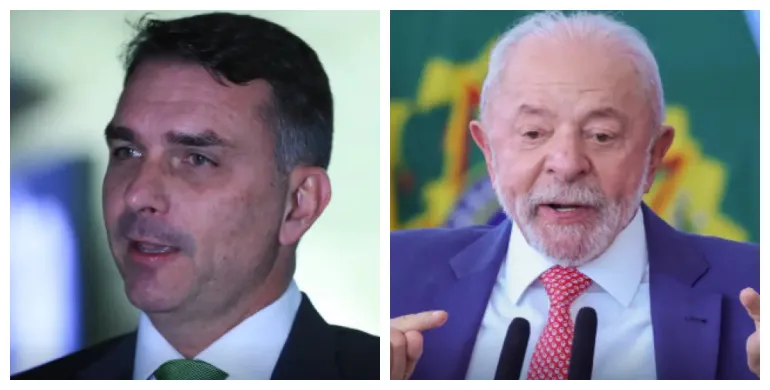 O presidente Luiz Inácio Lula da Silva (PT) mantém vantagem sobre o senador Flávio Bolsonaro (PL)