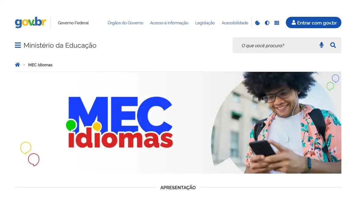 O MEC Idiomas é parte do programa Idiomas sem Fronteiras (IsF), do Ministério da Educação
