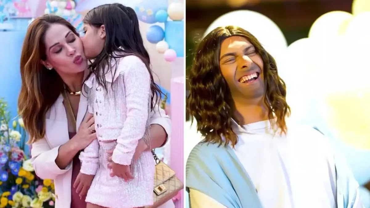 Aniversário da filha de Maíra Cardi, teve ator interpretando Jesus