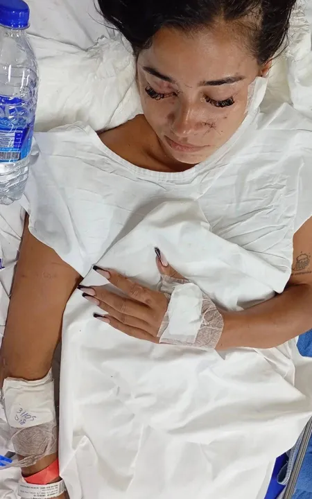 A viúva Hayanna Almeida, de 28 anos