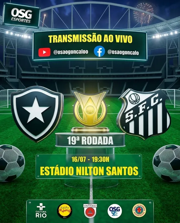 Botafogo encara o Santos querendo voltar para a parte de cima da tabela