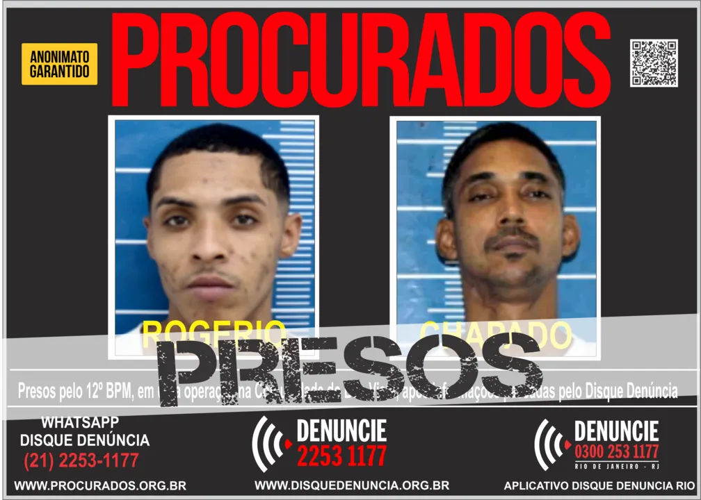 Homens presos na noite desta terça-feira (10)