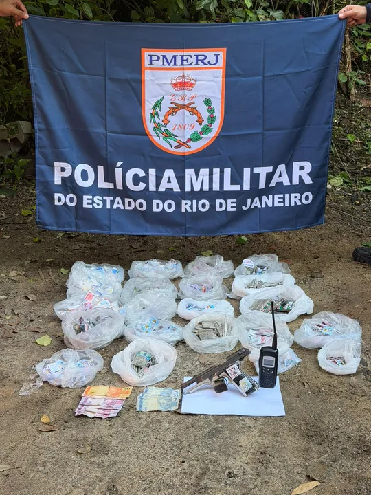 Material apreendo na Vila Ipiranga