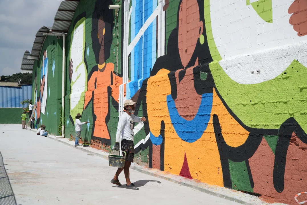 As artes visuais estão sendo aplicadas em pontos estratégicos do parque