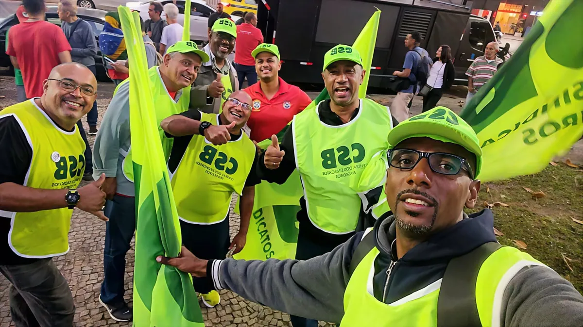 Rodoviários de Niterói em uma das marchas em Brasília