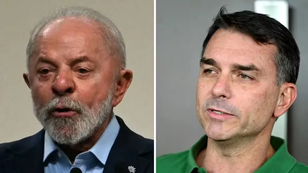 Vantagem de Lula para Flávio Bolsonaro é de cinco pontos, segundo a pesquisa Quaest
