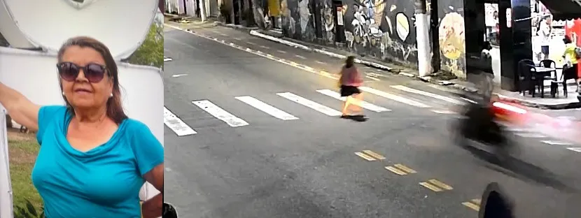 Orquídea da Silva estava à caminho de comprar pão quando foi atingida pela motocicleta