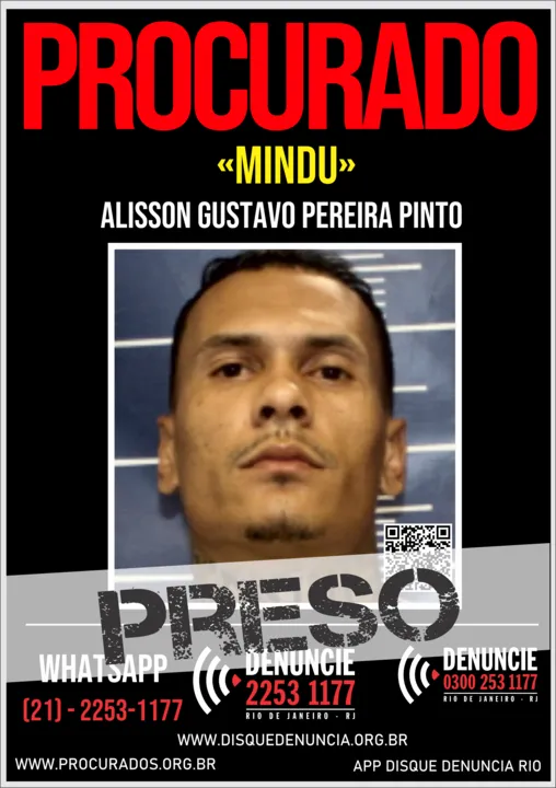 Alisson Gustavo Pereira Pinto, vulgo “Mindu”, de 30 anos