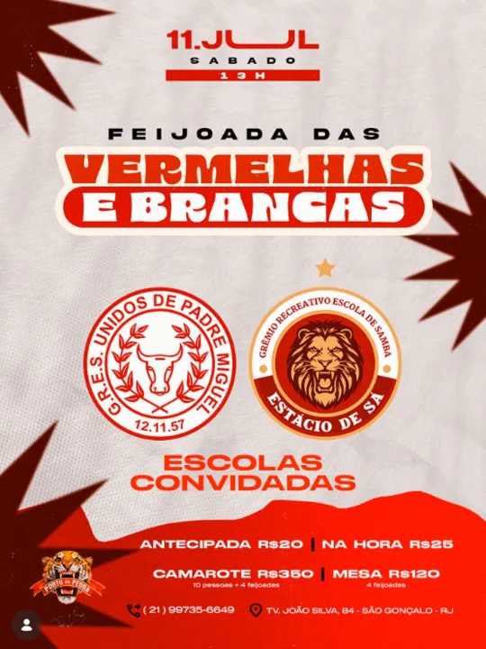 O evento começa às 13h e terá entrada gratuita