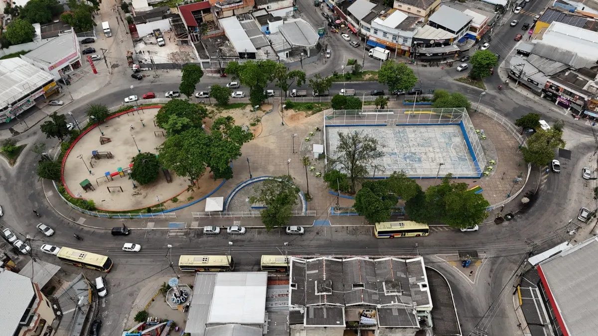 A etapa inicial da obra será realizada apenas na área interna da praça