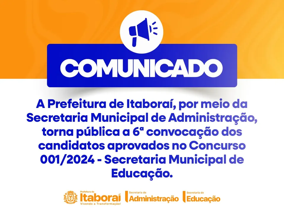 Nesta 6ª etapa, 252 candidatos foram convocados