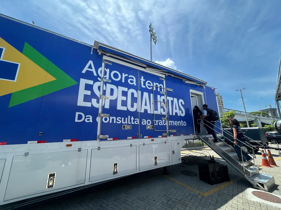 A carreta do Ministério da Saúde ficará instalada no Mercado Municipal por aproximadamente 30 dias