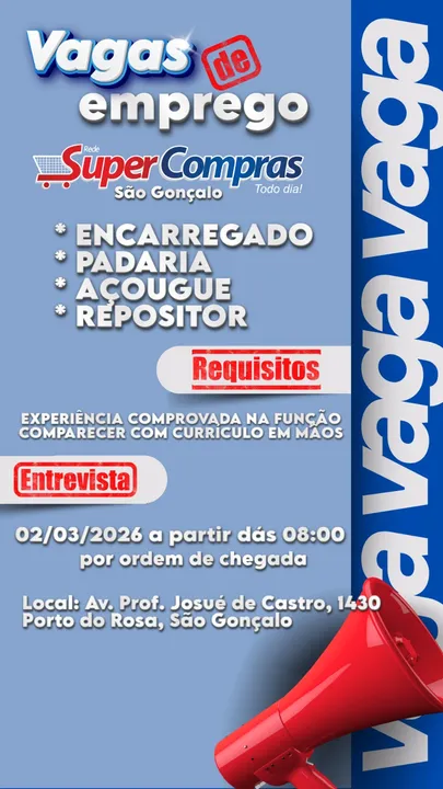 Candidato precisar ter experiência na função e levar um currículo em mãos