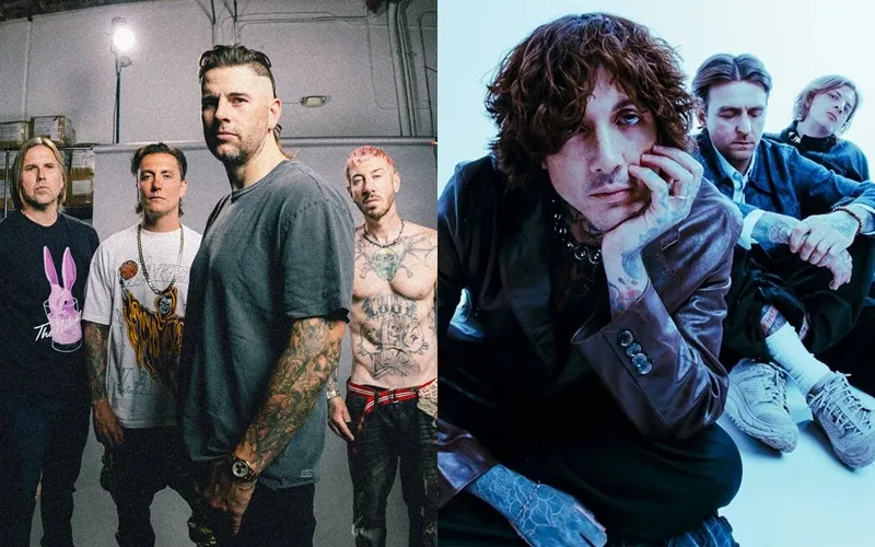 O grupo Avenged Sevenfold e o grupo inglês Bring Me The Horizon