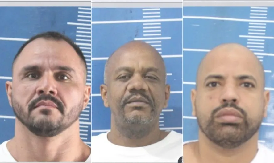 Tiago Vinicius, o Dourado, acusado de tráfico de armas; André Almeida, o Nestor do Tuiuti; e Márcio Martinez, o Bolado, da Fallet, chefes de facção