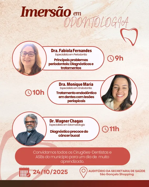Evento é uma boa oportunidade para alunos do curso de Odontologia terem contato com profissionais da área